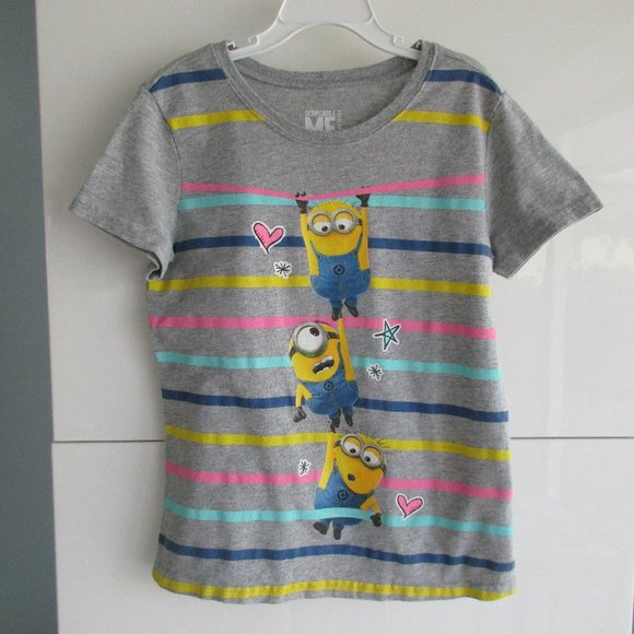 Universal Studios Despicable Me Tee Sz M 7/8 Gray - Picture 1 of 9